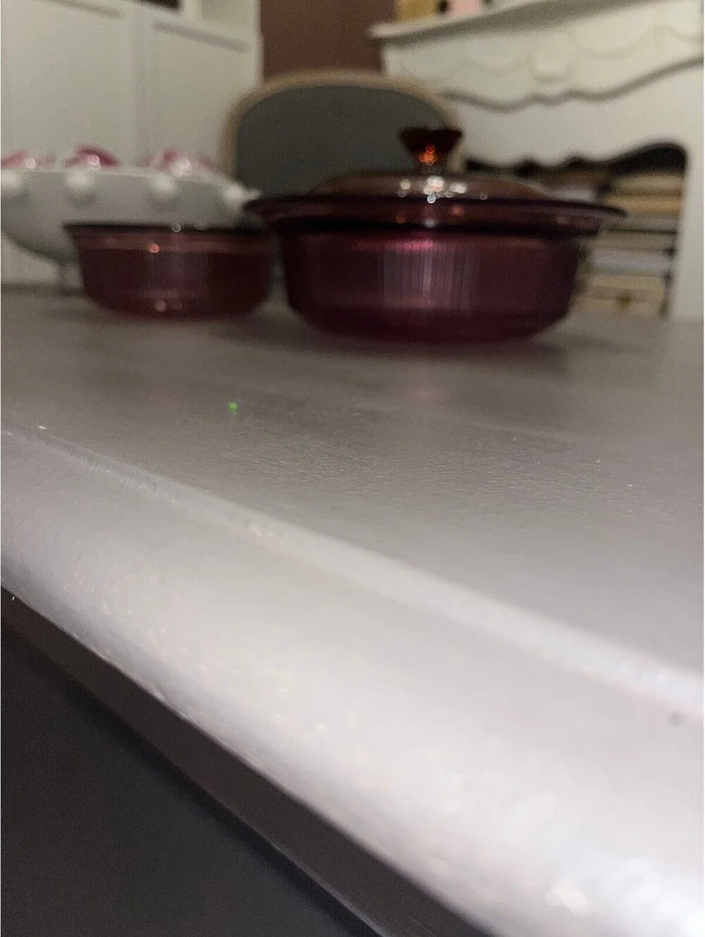 Vintage Corningware Vision Purple Glass Casserole Dish Set with Lid